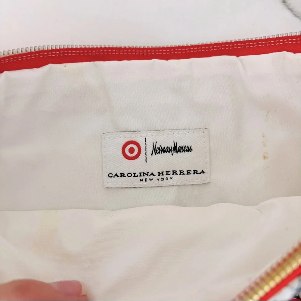 Carolina Herrera Neiman Marcus‎ Target Cosmetic Jewelry Pouch Dog Theme Zip